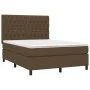 Box spring bed with dark brown fabric mattress 140x200 cm by vidaXL, Beds and slatted bases - Ref: Foro24-3142020, Price: 498...