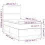 Box spring bed with blue fabric mattress 100x200 cm by vidaXL, Beds and slatted bases - Ref: Foro24-3141599, Price: 351,86 €,...