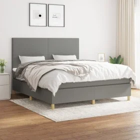 Boxspringbett mit dunkelgrauer Stoffmatratze 180x200 cm von vidaXL, Betten und Lattenroste - Ref: Foro24-3142194, Preis: 630,...