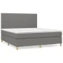 Box spring bed with dark gray fabric mattress 180x200 cm by vidaXL, Beds and slatted bases - Ref: Foro24-3142194, Price: 630,...