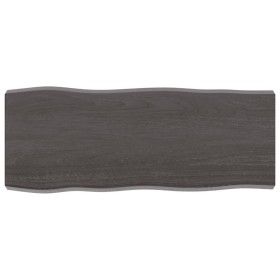 Treated wood table board with live edge, brown, 100x40x(2-6) cm. by vidaXL, Table tops - Ref: Foro24-364015, Price: 51,95 €, ...