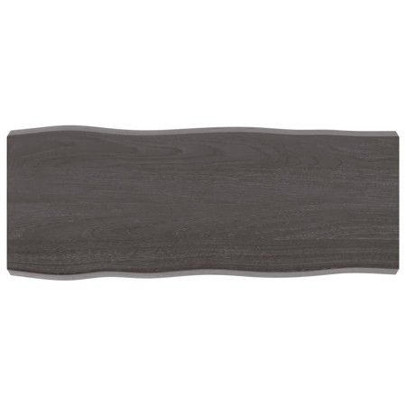 Behandelter Holztisch mit lebendigem braunem Rand 100x40x(2-6) cm von vidaXL, Tischplatten - Ref: Foro24-364015, Preis: 51,95...