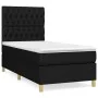 Box spring bed with black fabric mattress 90x190 cm by vidaXL, Beds and slatted bases - Ref: Foro24-3142539, Price: 293,49 €,...