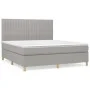 Box spring bed with light gray fabric mattress 180x200 cm by vidaXL, Beds and slatted bases - Ref: Foro24-3142513, Price: 591...