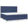 Box spring bed with blue fabric mattress 200x200 cm by vidaXL, Beds and slatted bases - Ref: Foro24-3142367, Price: 641,32 €,...