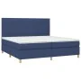 Box spring bed with blue fabric mattress 200x200 cm by vidaXL, Beds and slatted bases - Ref: Foro24-3142367, Price: 641,32 €,...