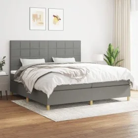 Box spring bed with dark gray fabric mattress 200x200 cm by vidaXL, Beds and slatted bases - Ref: Foro24-3142362, Price: 630,...