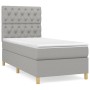 Box spring bed with light gray fabric mattress 80x200 cm by vidaXL, Beds and slatted bases - Ref: Foro24-3142529, Price: 322,...