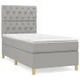 Box spring bed with light gray fabric mattress 80x200 cm by vidaXL, Beds and slatted bases - Ref: Foro24-3142529, Price: 334,...