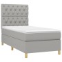 Box spring bed with light gray fabric mattress 80x200 cm by vidaXL, Beds and slatted bases - Ref: Foro24-3142529, Price: 322,...
