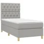Boxspringbett mit hellgrauer Stoffmatratze 80x200 cm von vidaXL, Betten und Lattenroste - Ref: Foro24-3142529, Preis: 318,35 ...