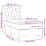 Box spring bed with light gray fabric mattress 80x200 cm by vidaXL, Beds and slatted bases - Ref: Foro24-3142529, Price: 322,...