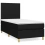 Box spring bed with black fabric mattress 90x190 cm by vidaXL, Beds and slatted bases - Ref: Foro24-3142459, Price: 284,93 €,...
