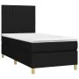 Box spring bed with black fabric mattress 90x190 cm by vidaXL, Beds and slatted bases - Ref: Foro24-3142459, Price: 284,93 €,...