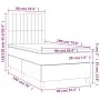 Box spring bed with black fabric mattress 90x190 cm by vidaXL, Beds and slatted bases - Ref: Foro24-3142459, Price: 284,93 €,...