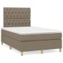 Box spring bed with taupe gray fabric mattress 120x200 cm by vidaXL, Beds and slatted bases - Ref: Foro24-3142565, Price: 426...
