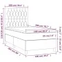 Box spring bed with black fabric mattress 100x200 cm by vidaXL, Beds and slatted bases - Ref: Foro24-3142555, Price: 345,87 €...