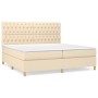 Boxspringbett mit cremefarbener Stoffmatratze 200x200 cm von vidaXL, Betten und Lattenroste - Ref: Foro24-3142606, Preis: 643...