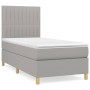 Box spring bed with light gray fabric mattress 90x190 cm by vidaXL, Beds and slatted bases - Ref: Foro24-3142457, Price: 310,...