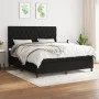 Box spring bed with black fabric mattress 160x200 cm by vidaXL, Beds and slatted bases - Ref: Foro24-3142027, Price: 615,14 €...