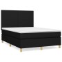Box spring bed with black fabric mattress 140x200 cm by vidaXL, Beds and slatted bases - Ref: Foro24-3142179, Price: 497,71 €...