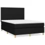 Box spring bed with black fabric mattress 140x200 cm by vidaXL, Beds and slatted bases - Ref: Foro24-3142179, Price: 488,34 €...