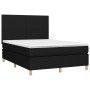 Box spring bed with black fabric mattress 140x200 cm by vidaXL, Beds and slatted bases - Ref: Foro24-3142179, Price: 497,71 €...
