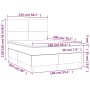 Box spring bed with blue fabric mattress 140x200 cm by vidaXL, Beds and slatted bases - Ref: Foro24-3142183, Price: 505,42 €,...