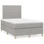 Box spring bed with light gray fabric mattress 120x200 cm by vidaXL, Beds and slatted bases - Ref: Foro24-3142241, Price: 405...