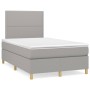 Cama box spring con colchón tela gris claro 120x200 cm de vidaXL, Camas y somieres - Ref: Foro24-3142241, Precio: 396,35 €, D...