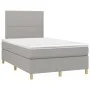 Box spring bed with light gray fabric mattress 120x200 cm by vidaXL, Beds and slatted bases - Ref: Foro24-3142241, Price: 405...