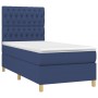 Boxspringbett mit blauer Stoffmatratze 100x200 cm von vidaXL, Betten und Lattenroste - Ref: Foro24-3142559, Preis: 365,84 €, ...