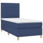 Box spring bed with blue fabric mattress 90x200 cm by vidaXL, Beds and slatted bases - Ref: Foro24-3142311, Price: 341,58 €, ...