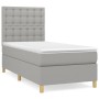 Box spring bed with light gray fabric mattress 90x200 cm by vidaXL, Beds and slatted bases - Ref: Foro24-3142625, Price: 340,...