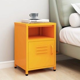 Yellow mustard steel bedside table 35x35x51 cm by vidaXL, Nightstands - Ref: Foro24-336218, Price: 76,65 €, Discount: %