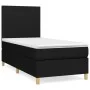 Box spring bed with black fabric mattress 90x190 cm by vidaXL, Beds and slatted bases - Ref: Foro24-3142139, Price: 290,04 €,...