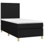 Box spring bed with black fabric mattress 90x190 cm by vidaXL, Beds and slatted bases - Ref: Foro24-3142139, Price: 290,04 €,...