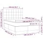 Box spring bed with light gray fabric mattress 140x190 cm by vidaXL, Beds and slatted bases - Ref: Foro24-3142329, Price: 521...