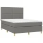 Box spring bed with dark gray fabric mattress 140x190 cm by vidaXL, Beds and slatted bases - Ref: Foro24-3142250, Price: 479,...
