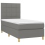 Box spring bed with dark gray fabric mattress 90x190 cm by vidaXL, Beds and slatted bases - Ref: Foro24-3142298, Price: 315,7...