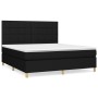Cama box spring con colchón tela negro 180x200 cm de vidaXL, Camas y somieres - Ref: Foro24-3142355, Precio: 640,32 €, Descue...