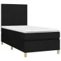 Box spring bed with black fabric mattress 90x200 cm by vidaXL, Beds and slatted bases - Ref: Foro24-3142467, Price: 300,69 €,...