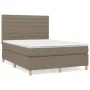 Box spring bed with taupe gray fabric mattress 140x200 cm by vidaXL, Beds and slatted bases - Ref: Foro24-3142421, Price: 505...