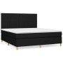 Box spring bed with black fabric mattress 180x200 cm by vidaXL, Beds and slatted bases - Ref: Foro24-3142515, Price: 630,18 €...