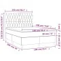Box spring bed with light gray fabric mattress 140x190 cm by vidaXL, Beds and slatted bases - Ref: Foro24-3142569, Price: 515...