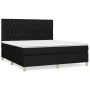Box spring bed with black fabric mattress 180x200 cm by vidaXL, Beds and slatted bases - Ref: Foro24-3142595, Price: 635,14 €...