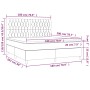 Cama box spring con colchón tela negro 180x200 cm de vidaXL, Camas y somieres - Ref: Foro24-3142595, Precio: 646,52 €, Descue...