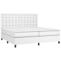 Cama box spring con colchón cuero sintético blanco 200x200 cm de vidaXL, Camas y somieres - Ref: Foro24-3142864, Precio: 731,...