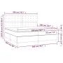 Box spring bed with white synthetic leather mattress 200x200 cm by vidaXL, Beds and slatted bases - Ref: Foro24-3142864, Pric...