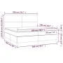 Box spring bed with black synthetic leather mattress 200x200 cm by vidaXL, Beds and slatted bases - Ref: Foro24-3142743, Pric...